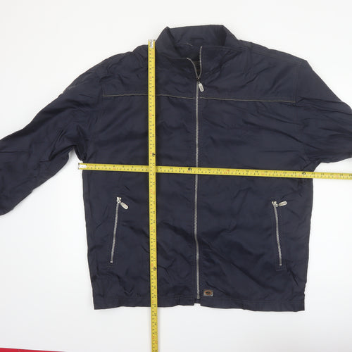 Urban North End Men's Blue Nylon Full Zip Lightweight Jacket Medium
