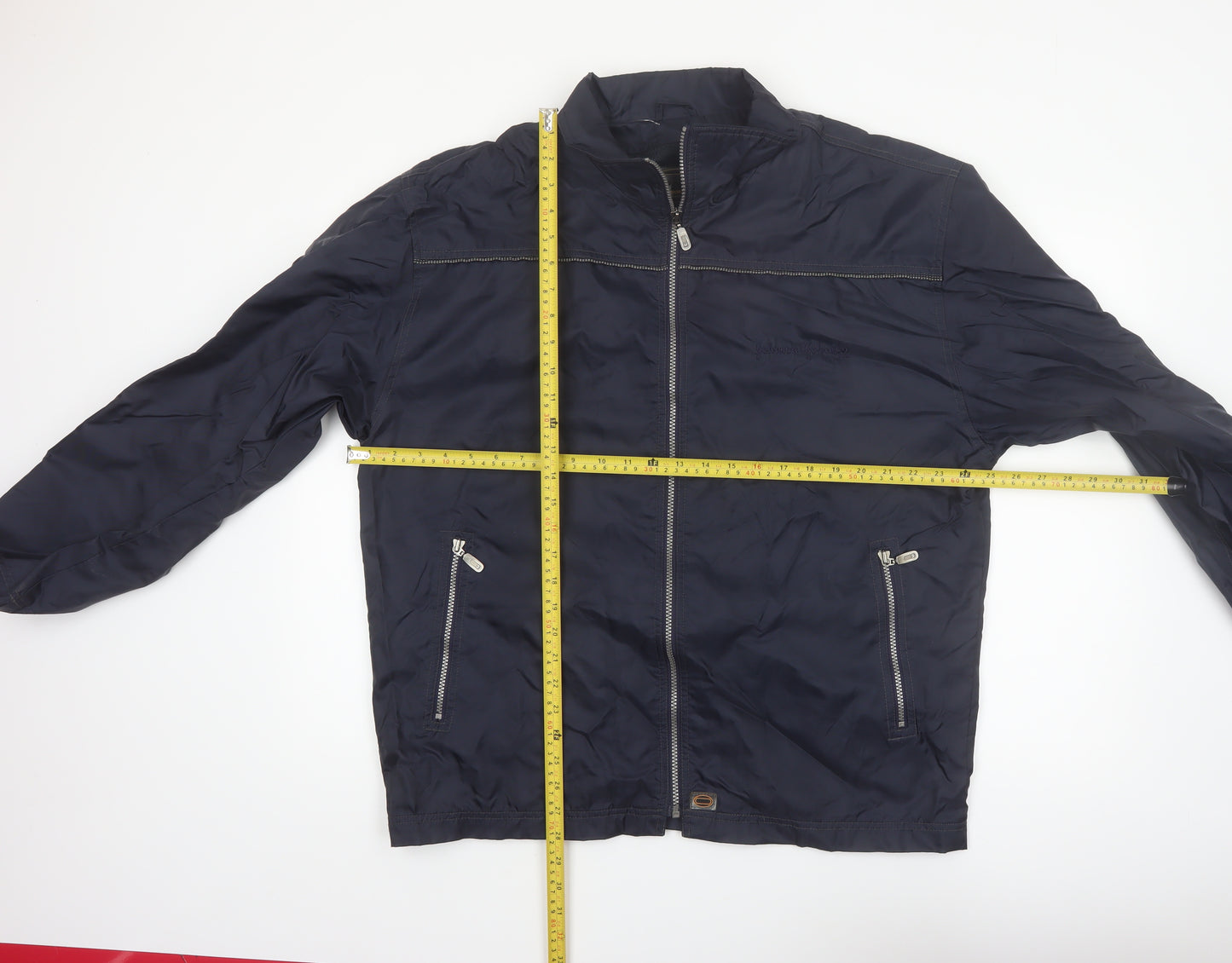 Urban North End Men's Blue Nylon Full Zip Lightweight Jacket Medium