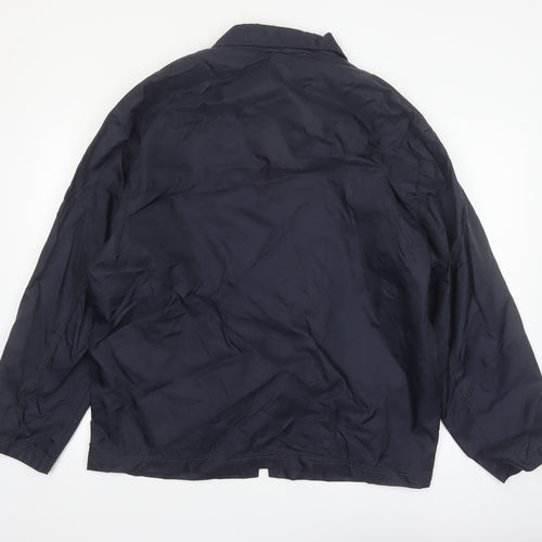 Urban North End Men's Blue Nylon Full Zip Lightweight Jacket Medium