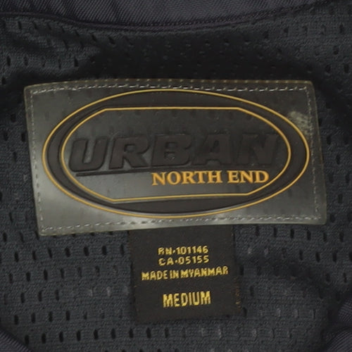 Urban North End Men's Blue Nylon Full Zip Lightweight Jacket Medium