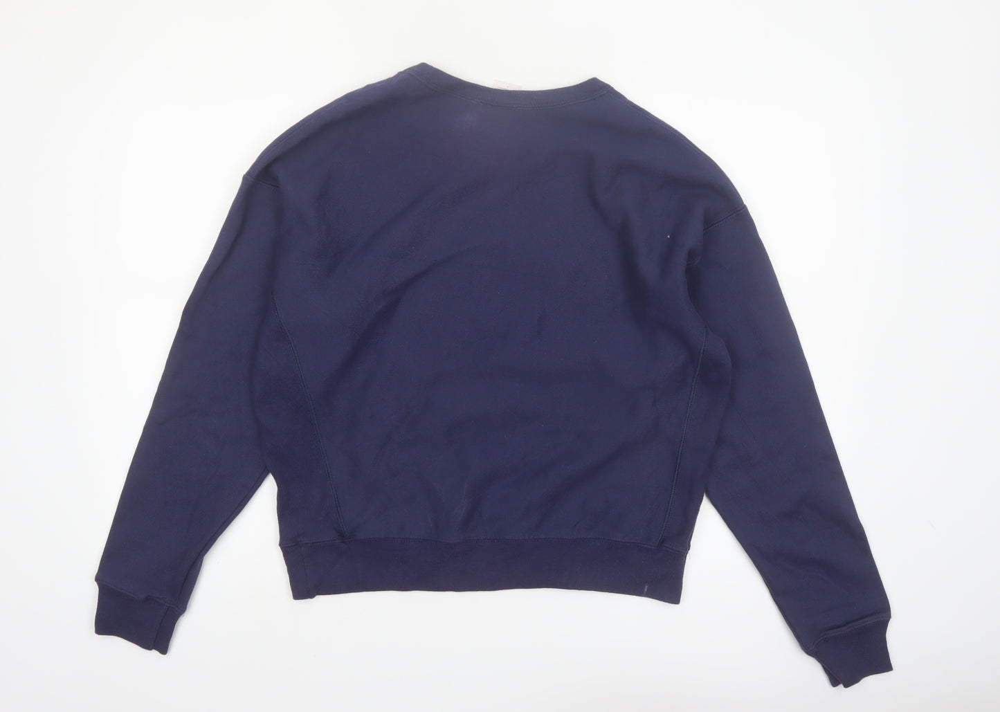 Champion Women's Navy Reverse Weave Sweatshirt Large Cotton Blend