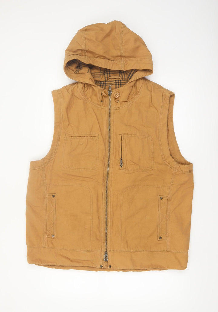 Territory Ahead Men's Brown L Hooded Cotton Bodywarmer Gilet