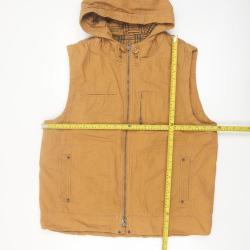 Territory Ahead Men's Brown L Hooded Cotton Bodywarmer Gilet