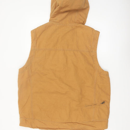 Territory Ahead Men's Brown L Hooded Cotton Bodywarmer Gilet