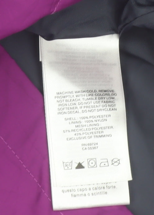 Columbia Women Purple Waterproof Hooded Rain Jacket Size M
