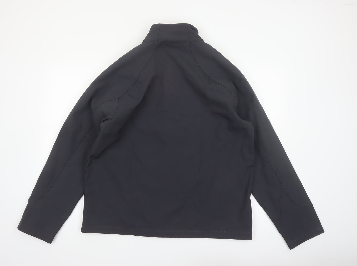 Blue Harbor Mens Black Softshell Jacket L Full Zip Windproof
