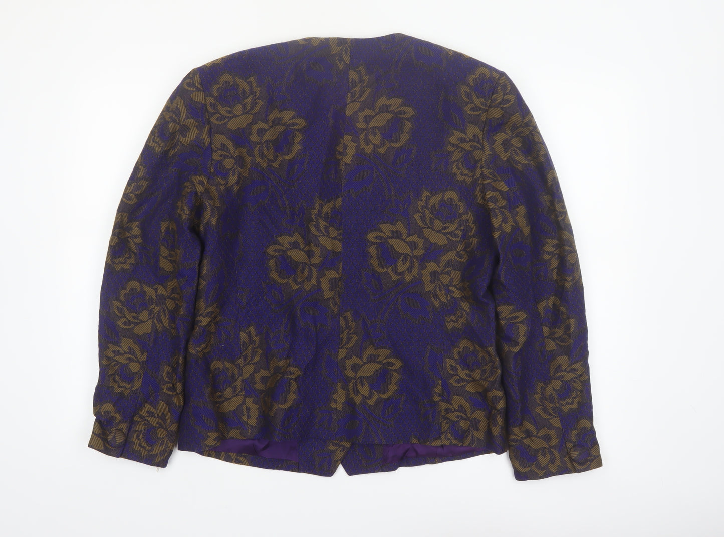 Mr. Jax Women’s Purple Floral Wool Blazer Jacket Size 12