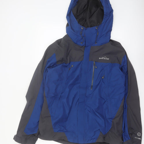 Eddie Bauer Men’s Blue Waterproof Parka Jacket Size M WeatherEdge 365