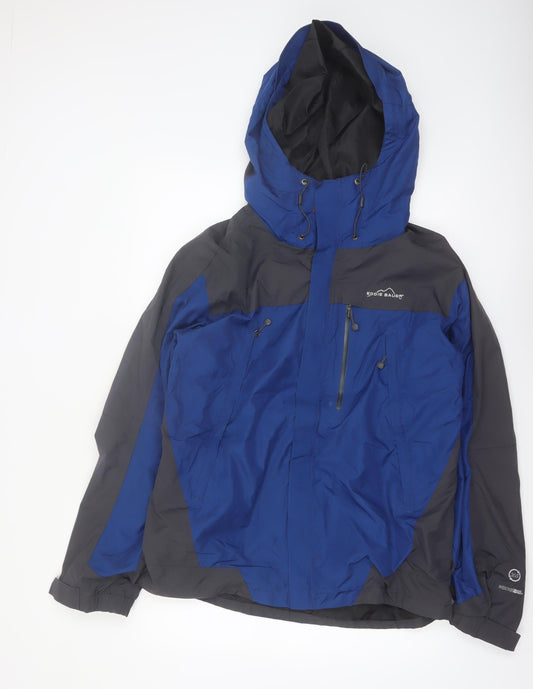 Eddie Bauer Men’s Blue Waterproof Parka Jacket Size M WeatherEdge 365