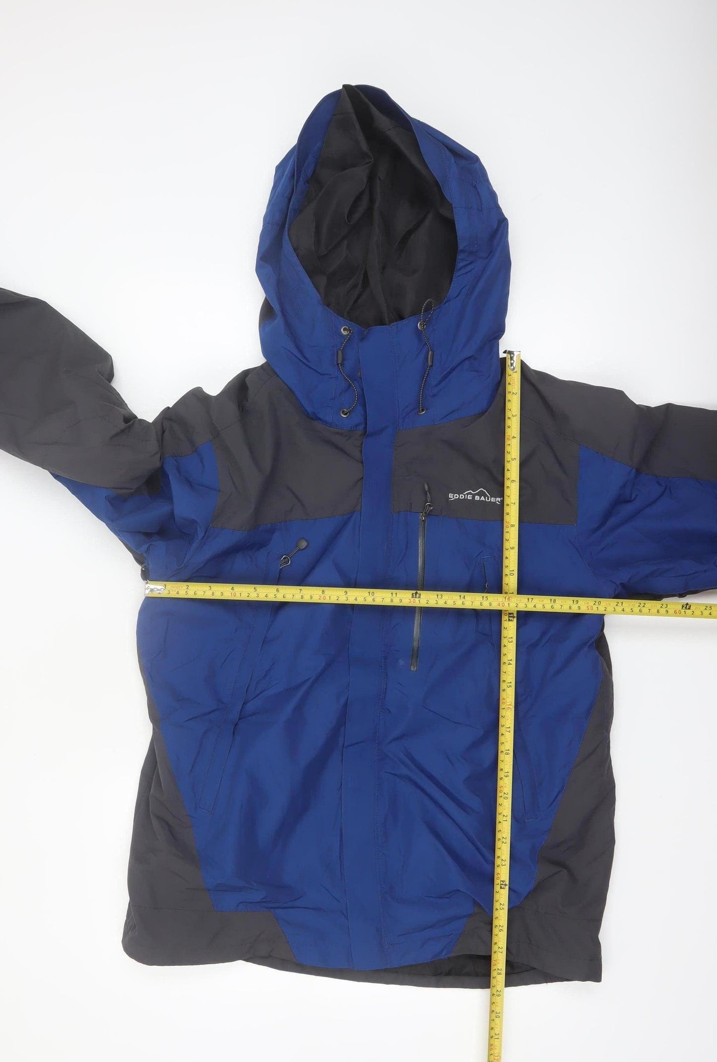 Eddie Bauer Men’s Blue Waterproof Parka Jacket Size M WeatherEdge 365