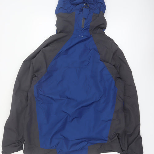 Eddie Bauer Men’s Blue Waterproof Parka Jacket Size M WeatherEdge 365