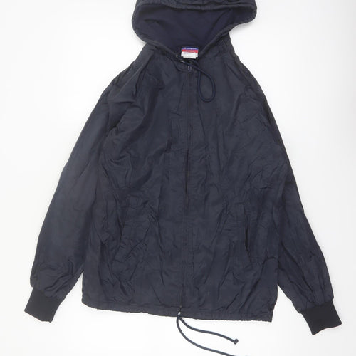 Champion Women's Blue S Hooded Windbreaker Jacket