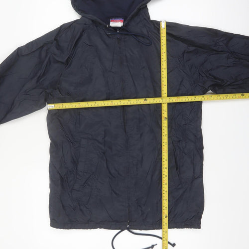 Champion Women's Blue S Hooded Windbreaker Jacket