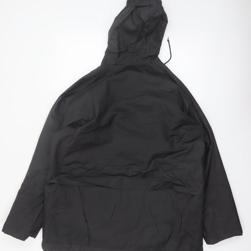 Misty Harbor Men's Black Hooded Waterproof Mid-Length Jacket Size M