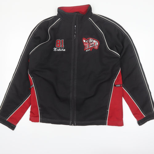 Canada Sportswear Men’s Black Red Softshell Hockey Jacket Size S