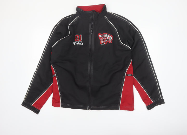 Canada Sportswear Men’s Black Red Softshell Hockey Jacket Size S