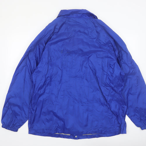 Harriton Men's Blue XL Nylon Coach Jacket Lined Casual Lightweight