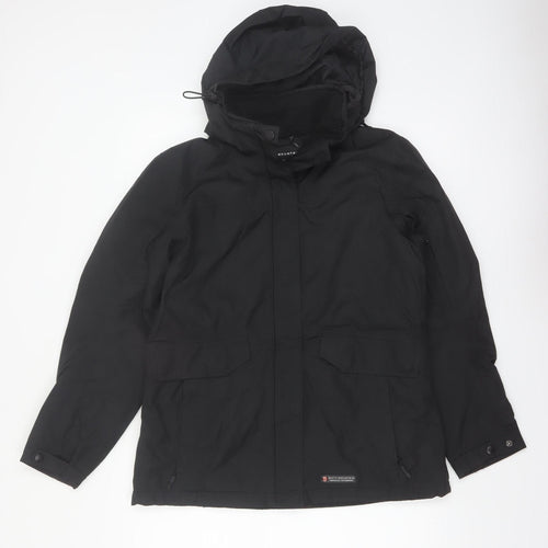 Misty Mountain Women's Black Waterproof Hooded Parka Jacket Size S