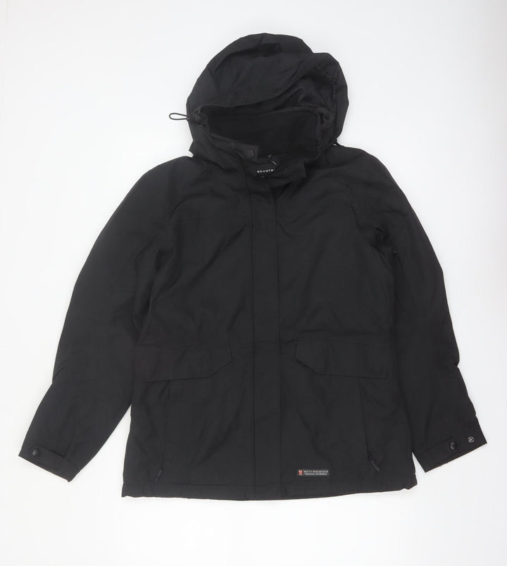 Misty Mountain Women's Black Waterproof Hooded Parka Jacket Size S