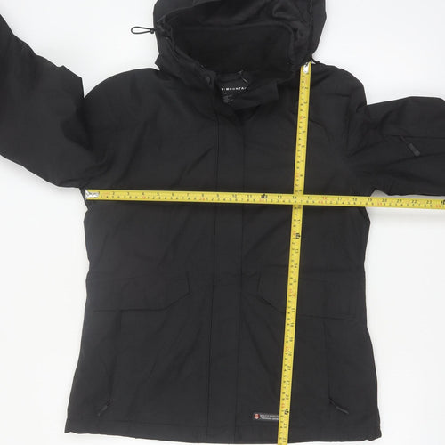 Misty Mountain Women's Black Waterproof Hooded Parka Jacket Size S