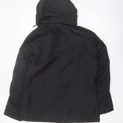 Misty Mountain Women's Black Waterproof Hooded Parka Jacket Size S