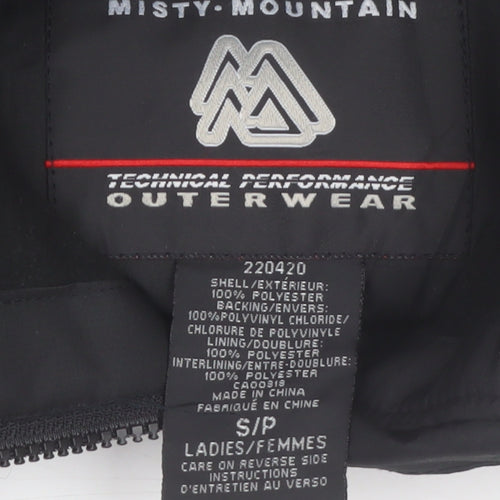 Misty Mountain Women's Black Waterproof Hooded Parka Jacket Size S