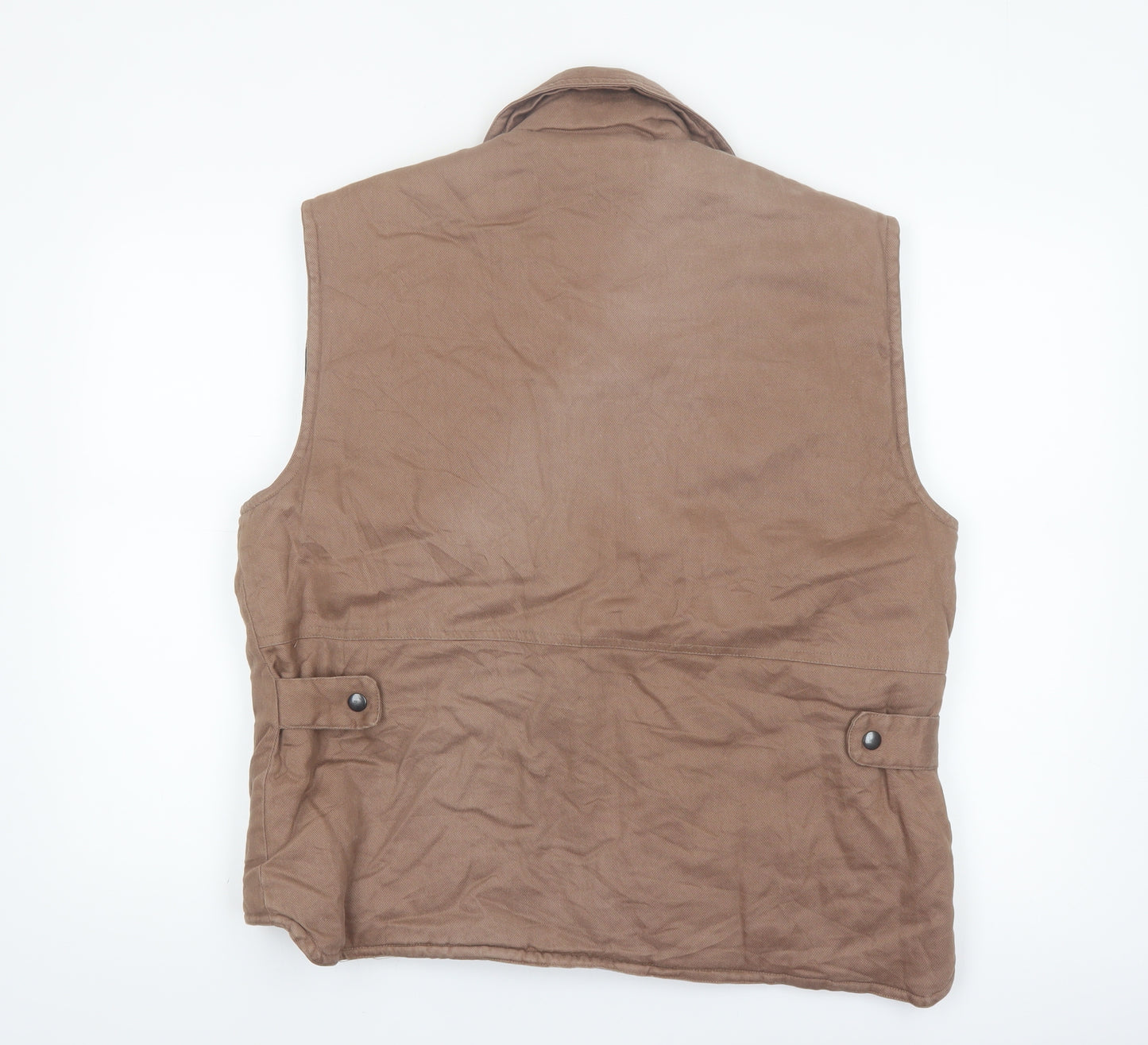 Branded Lion Men’s Brown L Padded Ramie Cotton Waistcoat Vest