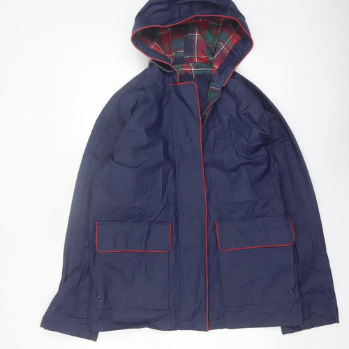 Misty Harbor Men’s Blue Waterproof Hooded Rain Coat S