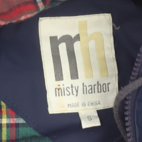 Misty Harbor Men’s Blue Waterproof Hooded Rain Coat S
