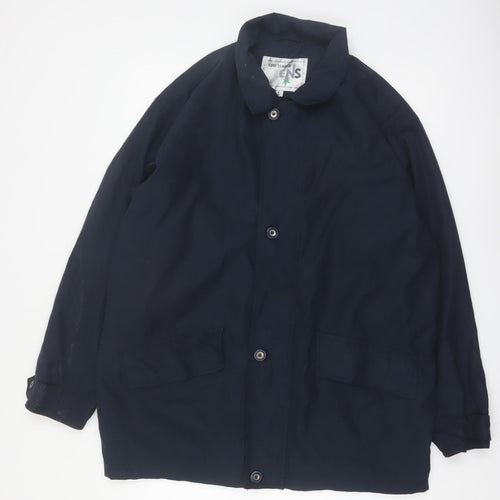Teens Blue Polyester Casual Basic Jacket Lined Size L