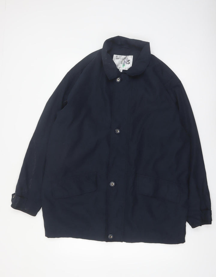 Teens Blue Polyester Casual Basic Jacket Lined Size L