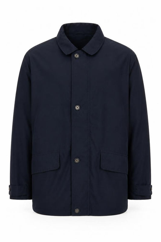 Front view of Teens Blue Polyester Casual Basic Jacket Lined, size L