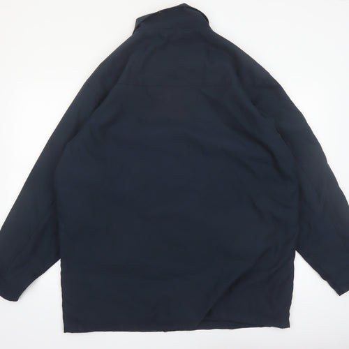 Teens Blue Polyester Casual Basic Jacket Lined Size L