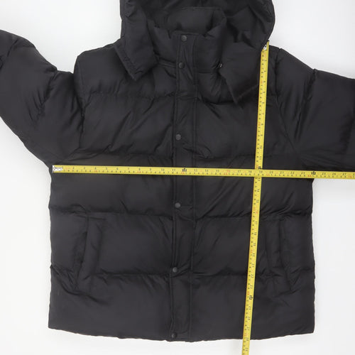 ASOS DESIGN Women’s Black 2XL Puffer Jacket Hooded Winter Coat