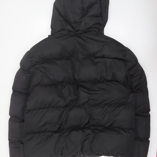 ASOS DESIGN Women’s Black 2XL Puffer Jacket Hooded Winter Coat