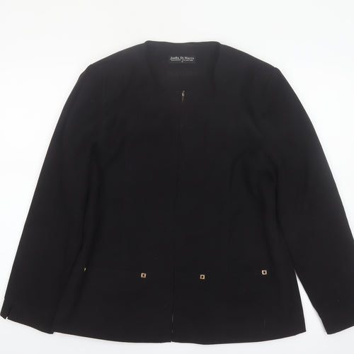 Joella Di Marco Women's Black Medium Zip Blazer Jacket