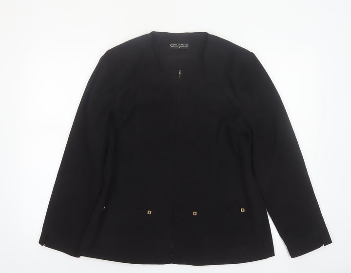 Joella Di Marco Women's Black Medium Zip Blazer Jacket
