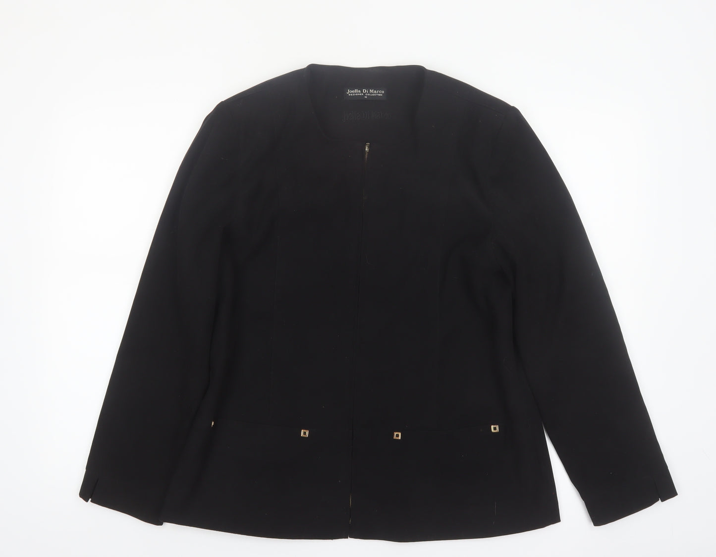 Joella Di Marco Women's Black Medium Zip Blazer Jacket