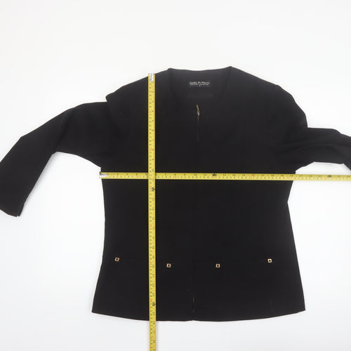 Joella Di Marco Women's Black Medium Zip Blazer Jacket