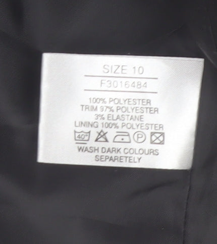 Amaranto Women Black Size 10 Classic Suit Waistcoat