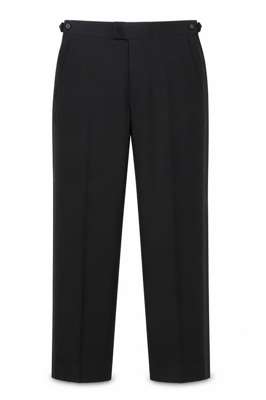 Front view of Marks & Spencer Men's Black Slim Fit Dress Pants 32S