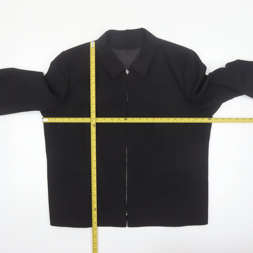 Bonmarché Women's Black Plus Size 22 Classic Lined Zip Jacket