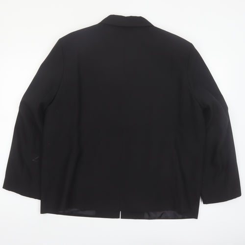 Bonmarché Women's Black Plus Size 22 Classic Lined Zip Jacket