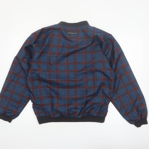 Forrester Men's Blue Plaid V-Neck Pullover Sweatshirt Size S