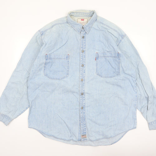 Levi's Men's Blue Denim Button-Up Shirt XL Regular Fit