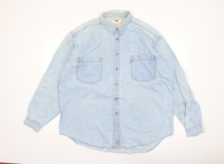 Levi's Men's Blue Denim Button-Up Shirt XL Regular Fit