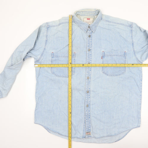 Levi's Men's Blue Denim Button-Up Shirt XL Regular Fit