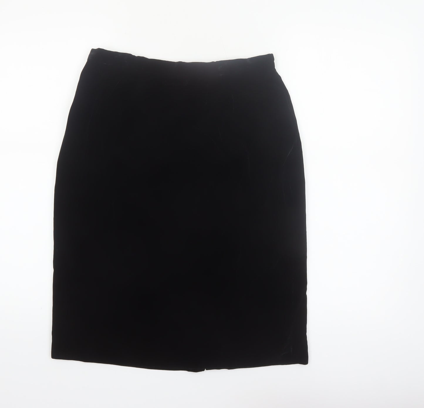 Chaus Women's Black Velvet Pencil Skirt Size 10 High Waist