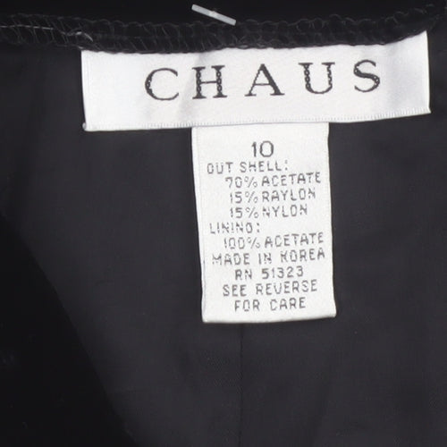 Chaus Women's Black Velvet Pencil Skirt Size 10 High Waist
