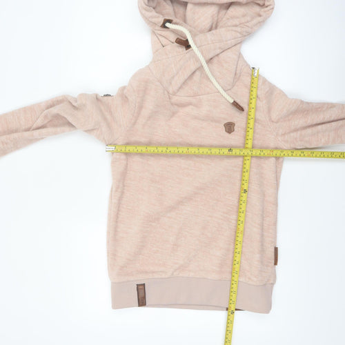 Naketano Women’s Beige Hooded Pullover Sweatshirt Small Polyester Casual